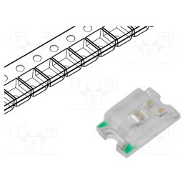 10 pcs x OPTOFLASH - OF-SMD2012G-1 - LED, SMD, 0805, green, 600÷800mcd, 2x1.25x0.68mm, 120°, 2.8÷3.4V