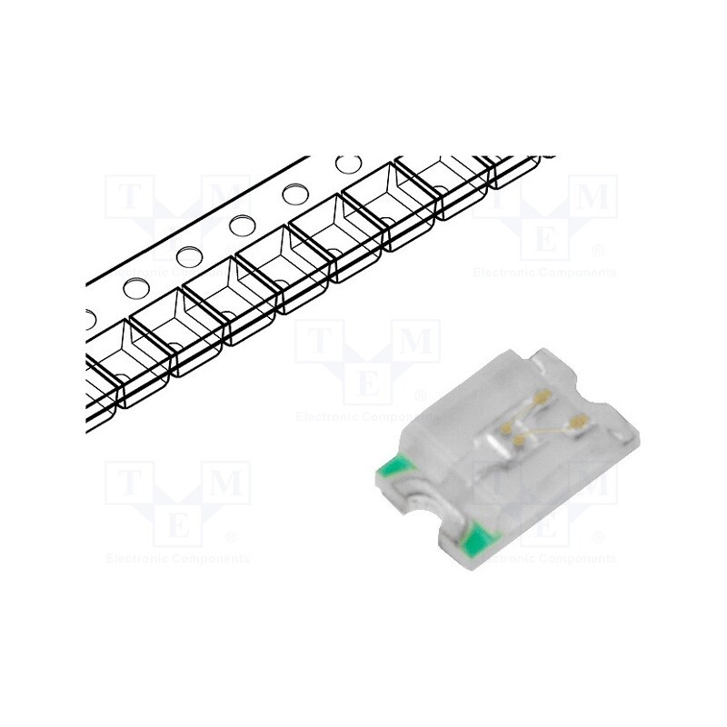 10 pcs x OPTOFLASH - OF-SMD2012G-1 - LED, SMD, 0805, green, 600÷800mcd, 2x1.25x0.68mm, 120°, 2.8÷3.4V