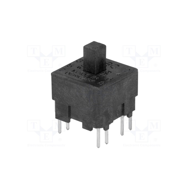 1 pcs x MEC - 15451 - Microswitch TACT, DPST-NO + DPST-NC, Pos: 2, 0.025A/120VDC, THT