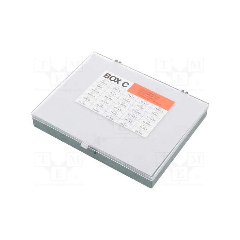 1 pcg x ORING USZCZELNIENIA TECHNICZNE - OBOX-425-FPM-IN/M - O-ring set, FPM, inch,metric, 425pcs.