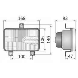 Headlamp H4 Wesem RE 27010 Massey Ferguson