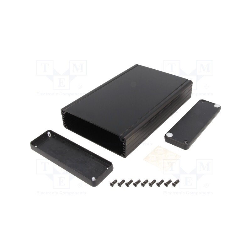 1 pcs x HAMMOND - 1455L1602BK - Enclosure: with panel, 1455, X: 103mm, Y: 160mm, Z: 30mm, aluminium