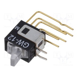 1 pcs x NKK SWITCHES - GW12LJVF - ROCKER, SPDT, Pos: 2, ON-ON, 0.1A/28VAC, 0.1A/28VDC, transparent
