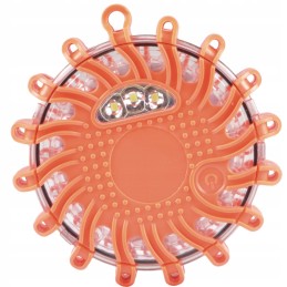 LED flash warning disc flare rooster