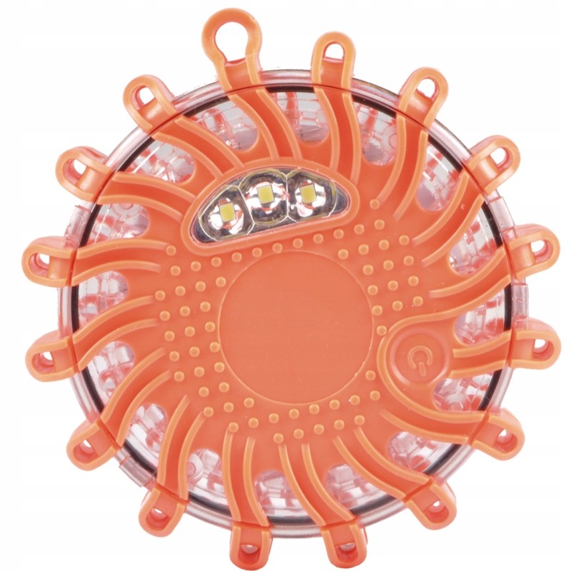 LED flash warning disc flare rooster