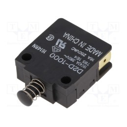 1 pcs x OMRON OCB - D2D-1000 - Switch: door, Pos: 2, SPST-NO + SPST-NC, 16A/250VAC, black, D2D