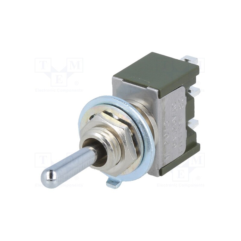 1 pcs x NKK SWITCHES - M2013SS4W01 - Switch: toggle, Pos: 3, SPDT, ON-OFF-ON, 6A/125VAC, -30÷85°C, M20