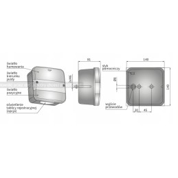 Rear lamp with backlight Wesem LT2 26604 Claas