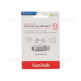 1 pcs x SANDISK - SDDDC4-128G-G46 - Pendrive, USB 3.1, 128GB, R: 150MB/s, USB A,USB C