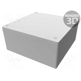 1 pcs x HAMMOND - 1590WYBK - Enclosure: multipurpose, X: 92mm, Y: 92mm, Z: 42mm, 1590W, aluminium