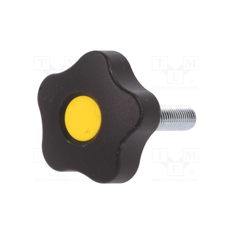 1 pcs x ELESA+GANTER - VCT.50 P-M10X40-C4 -AS - Knob, Ø: 50mm, Ext.thread: M10, 40mm, H: 32mm, technopolymer PP