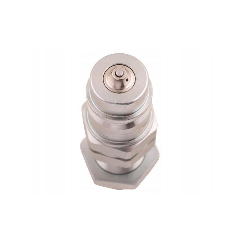 Hydraulic quick connector, long plug with eliminato