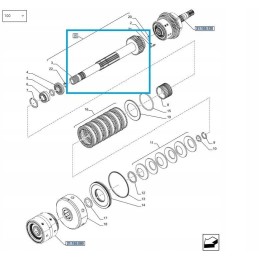Gearbox shaft new holland t7 puma 5183137