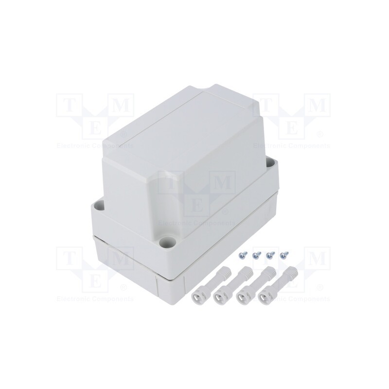 1 pcs x FIBOX - PC 100/100 LG - Enclosure: multipurpose, X: 80mm, Y: 130mm, Z: 100mm, MNX, grey, IK08