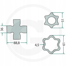 PTO shaft joint Weasler F25 AW36 AW36S