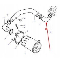 3713183m1 air filter rubber elbow