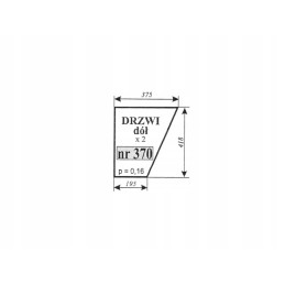 Bottom door glass c 330 c 360 ciechocin 370