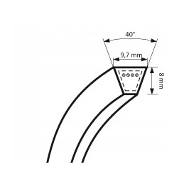 V-belt SPZ 825 Stomil Sanok 9 7x825 x8