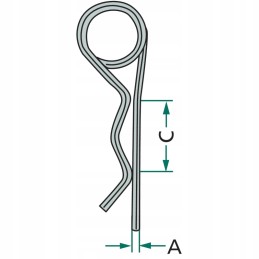 Set of spring pins 4 mm blister