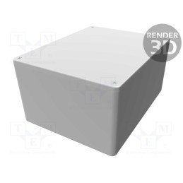 1 pcs x HAMMOND - 1590PPBK - Enclosure: multipurpose, X: 95mm, Y: 121mm, Z: 61mm, 1590, aluminium