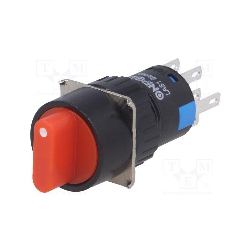 1 pcs x ONPOW - LAS1-AY-22X/31/R/12V - Switch: rotary, Pos: 3, 3A/220VAC, 2A/24VDC, -20÷55°C, 50mΩ, Ø16mm