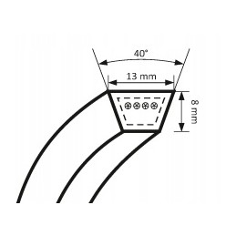 Belt V-belt A1250 Ursus C330 C328 Stomil
