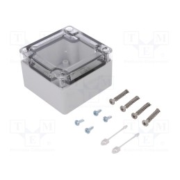 1 pcs x SPELSBERG - 10100301 - Enclosure: multipurpose, X: 82mm, Y: 84mm, Z: 55mm, TG ABS, ABS, grey