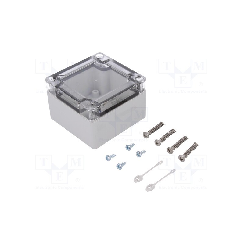 1 pcs x SPELSBERG - 10100301 - Enclosure: multipurpose, X: 82mm, Y: 84mm, Z: 55mm, TG ABS, ABS, grey