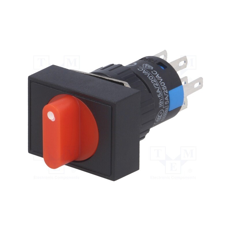 1 pcs x ONPOW - LAS1-AJ-22X/31/R/12V - Switch: rotary, Pos: 3, 3A/220VAC, 2A/24VDC, -20÷55°C, 50mΩ, Ø16mm