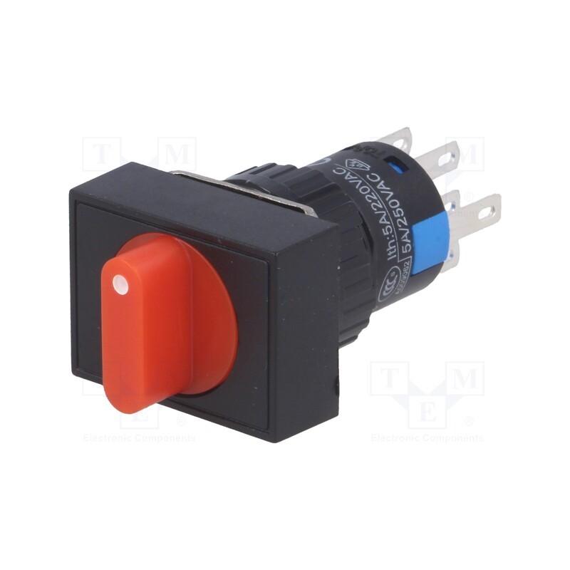 1 pcs x ONPOW - LAS1-AJ-22X/31/R/24V - Switch: rotary, Pos: 3, 3A/220VAC, 2A/24VDC, -20÷55°C, 50mΩ, Ø16mm