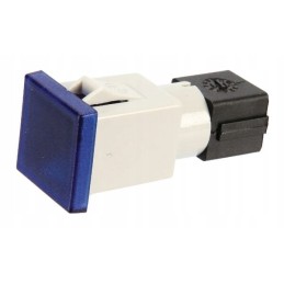 Square indicator light 12 24v blue, screw-on