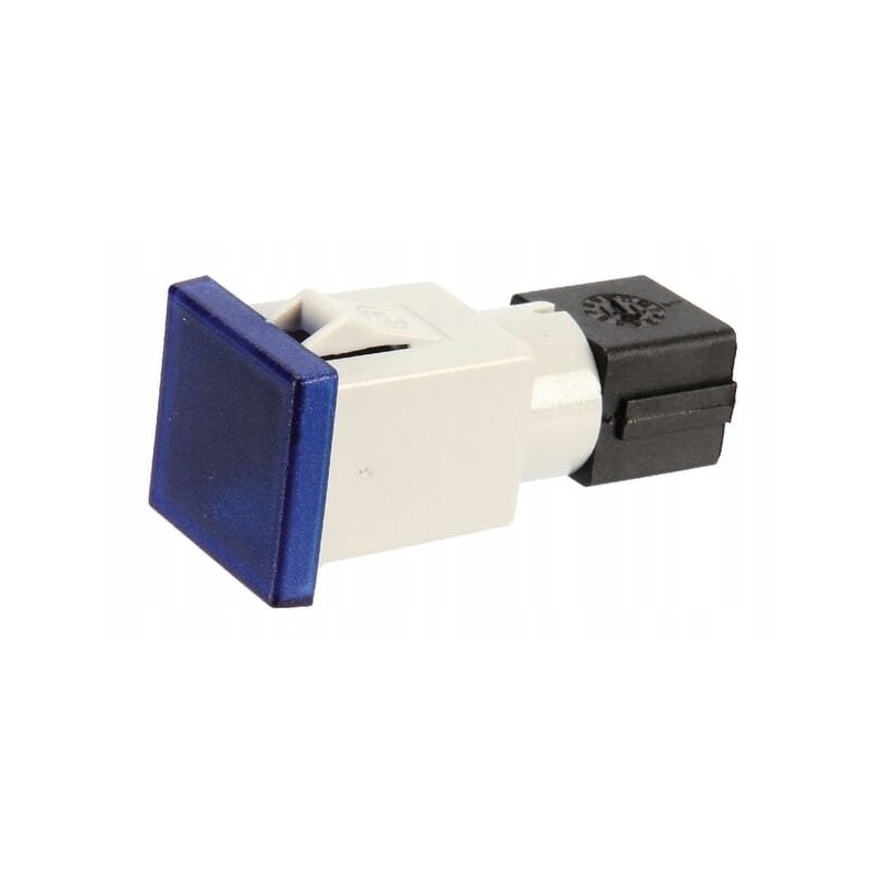 Square indicator light 12 24v blue, screw-on