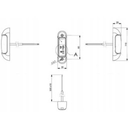 LED marker lamp 1 2 2w rectangular 12 24v white