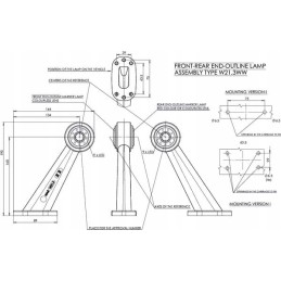 LED side marker lamp, right, 12 24v, screwed on, 14