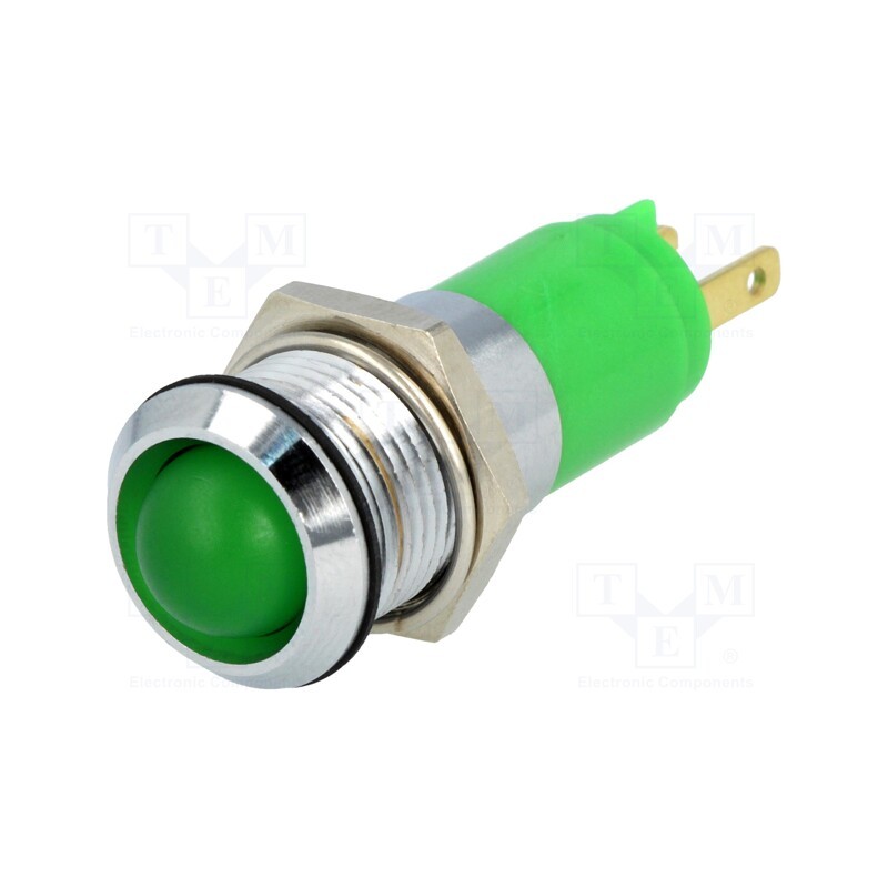 1 pcs x SIGNAL-CONSTRUCT - SWBU14724A - Indicator: LED, recessed, green, 24÷28VDC, 24÷28VAC, Ø14.2mm, IP67