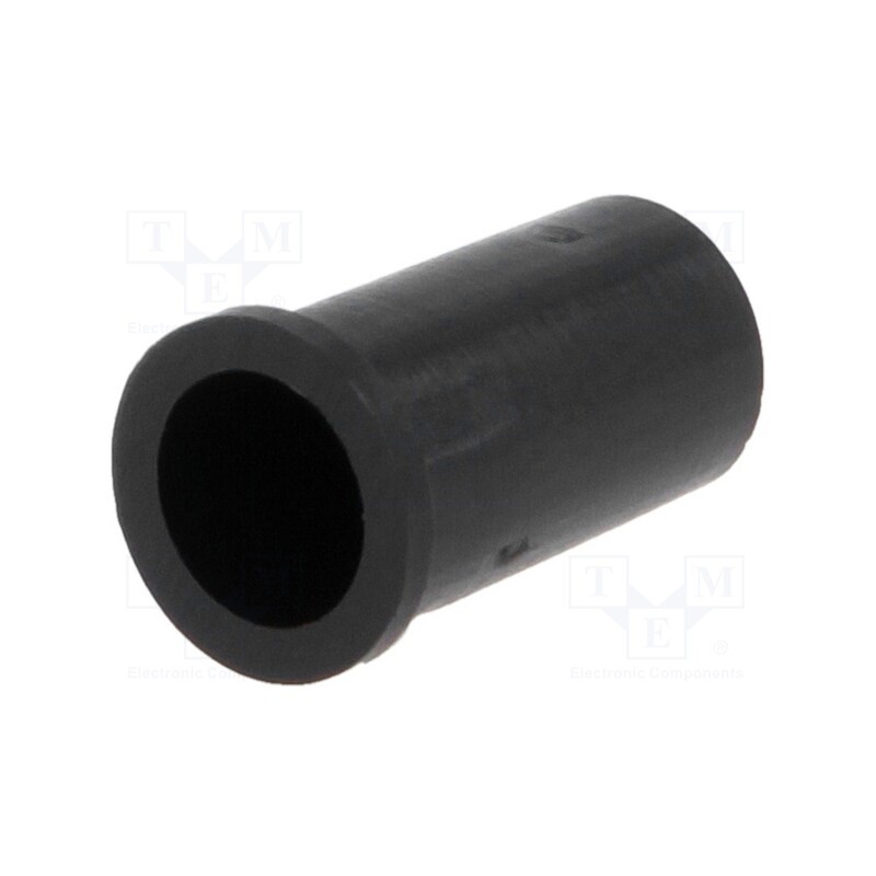 10 pcs x FIX&FASTEN - FIX-LED5-4 - LED holder, 5mm, one-piece, black, UL94V-2, L: 11.4mm