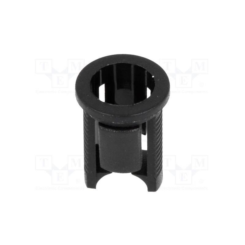 10 pcs x FIX&FASTEN - FIX-LED5-8 - LED holder, 5mm, one-piece, black, UL94V-2, L: 9.8mm, Mat: polyamide