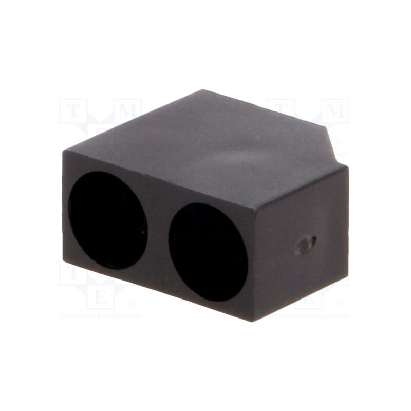 10 pcs x FIX&FASTEN - LED-525 - LED housing, 5mm, polyamide, angular, black, UL94V-2, H: 12.4mm