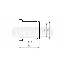 Sleeve reducing the thickness of the actuator pin 25 20