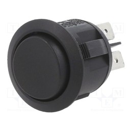 1 pcs x SWITCH COMPONENTS - RA1-2G-DC-2-B - ROCKER, DP3T, Pos: 3, (ON)-OFF-(ON), 10A/28VDC, black, none, UL94V-2