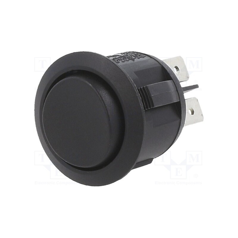 1 pcs x SWITCH COMPONENTS - RA1-2G-DC-2-B - ROCKER, DP3T, Pos: 3, (ON)-OFF-(ON), 10A/28VDC, black, none, UL94V-2