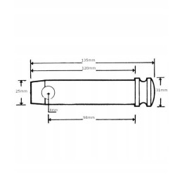 Pin pin with protection 25x120 mm