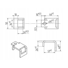 Tooth cover 32x12 bagra 1417 00 006 8 for profile