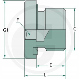 Hydraulic plug with seal 1 1 4 bsp