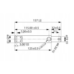 Upper link pin stepped 19 25x157 mm