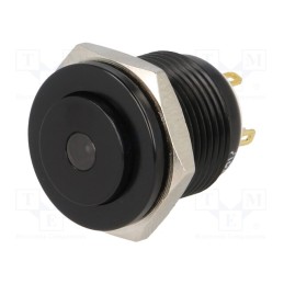 1 pcs x ONPOW - GQ16PH-10D/J/R/12V/A - Switch: vandal resistant, Pos: 2, SPST-NO, 2A/36VDC, IP65, OFF-(ON)