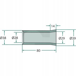 Front loader tooth bush 80 mm 43018100 9f