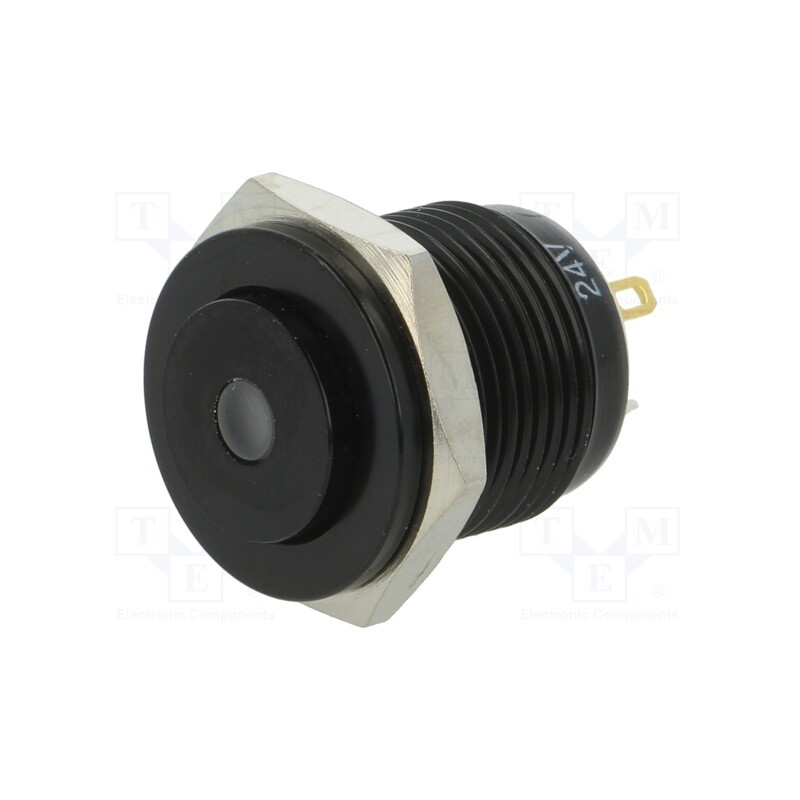 1 pcs x ONPOW - GQ16PH-10D/J/Y/24V/A - Switch: vandal resistant, Pos: 2, SPST-NO, 2A/36VDC, IP65, OFF-(ON)