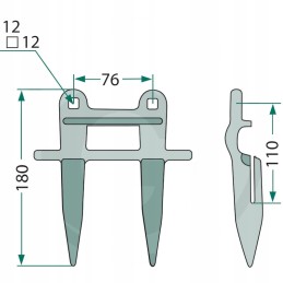 Double bayonet for case ih 1030 6