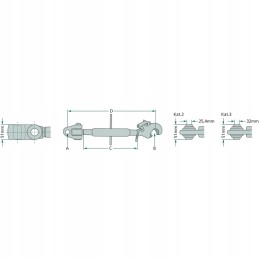 Top connector 640 960mm m36x3 cat 3 3